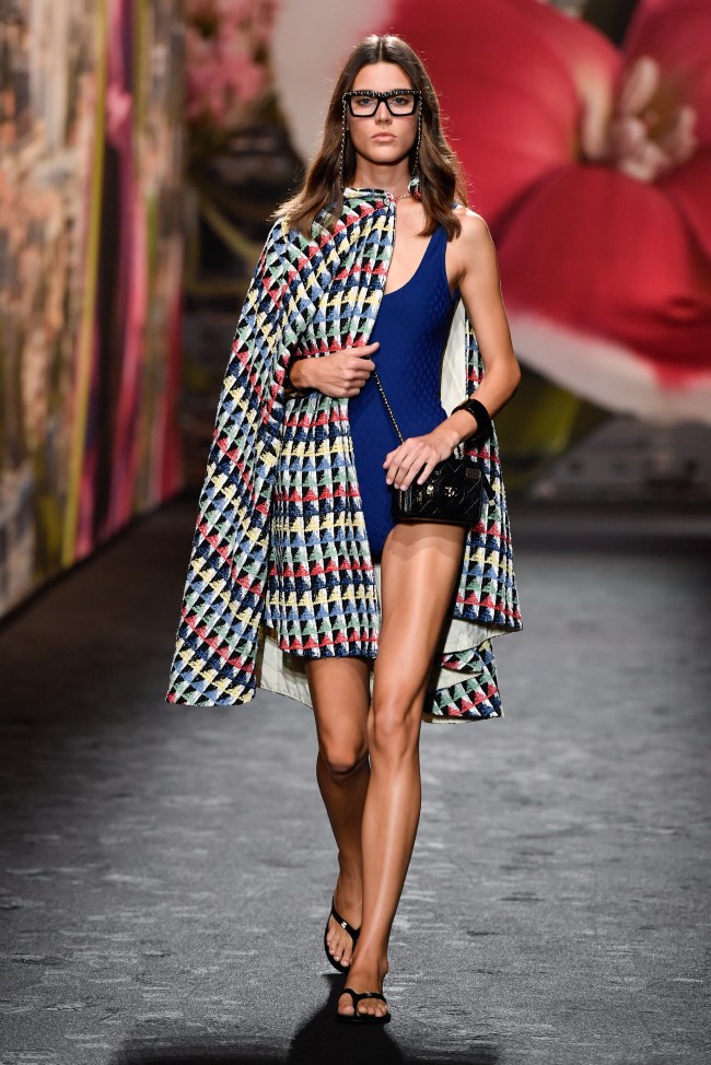 Model on the runway at Chanel Ready To Wear Spring 2024 held at Grand Palais Eph&eacute;m&egrave;re on October 3, 2023 in Paris, France.