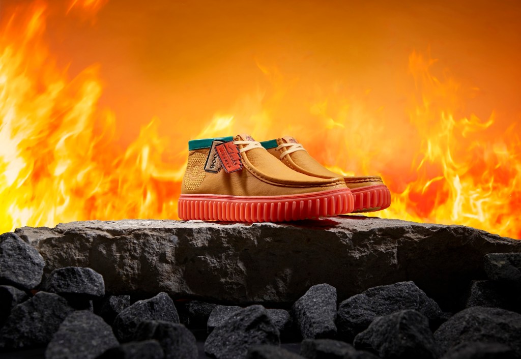 Charizard-inspired shoe in the Clarks x Pok&eacute;mon collection.